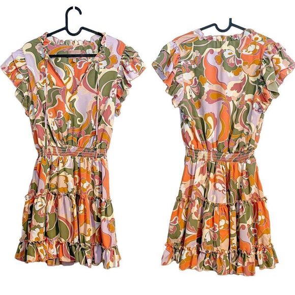 Show Me Your Mumu Wild Dreams Mini Dress Retro M - Picture 5 of 9